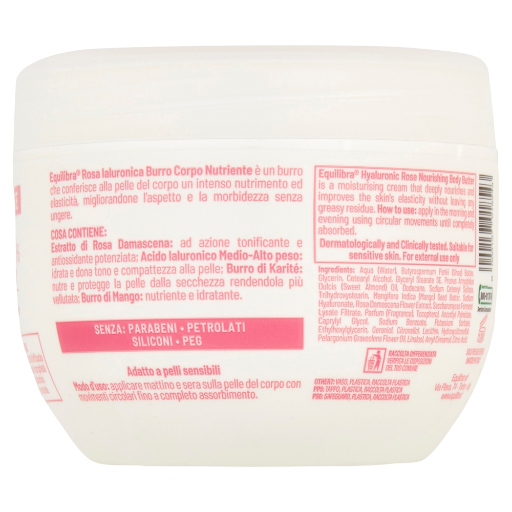 equilibra Rosa Ialuronica Burro Corpo Nutriente 300 ml